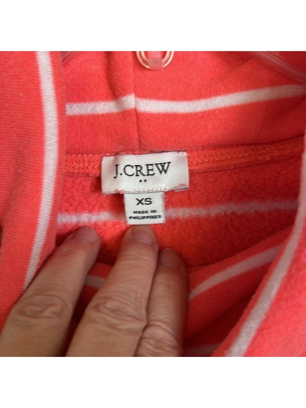 J. Crew cowl neck pullover top, striped.  Size XS. Good condition. Long sleeves. - Picture 4 of 12
